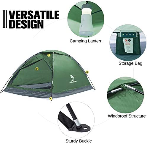 CAMEL CROWN 2/3/4/5 Person Camping Dome Tent, Waterproof,Spacious, Lightweight Portable Backpacking Tent for Outdoor Camping/Hiking - Image 4