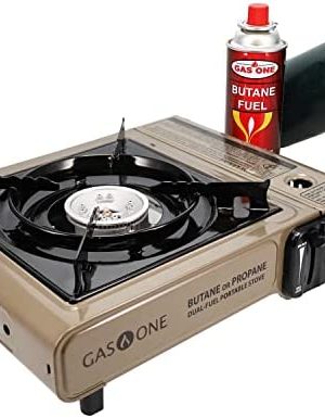 Gas One GS-3400P Propane or Butane Stove Dual Fuel Stove Portable Camping Stove - Patent Pending - with Carrying Case Great for Emergency Preparedness Kit