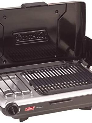 Coleman Gas Camping Grill/Stove | Tabletop Propane 2 in 1 Grill/Stove, 2 Burner
