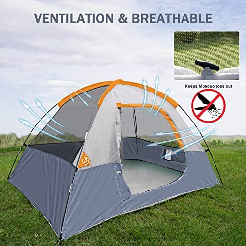 Camping Tent 2 Person, Waterproof Windproof Tent with Rainfly Easy Set up-Portable Dome Tents for Camping - Image 5