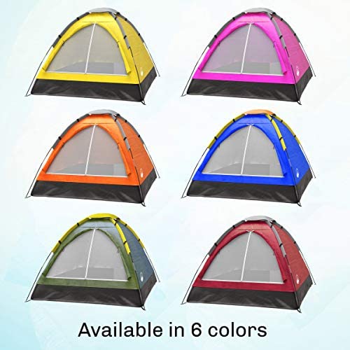 2-Person Camping Tent - Includes Rain Fly and Carrying Bag - Lightweight Compact Outdoor Tent for Backpacking, Hiking, or Beaches by Wakeman (Orange) - Image 8