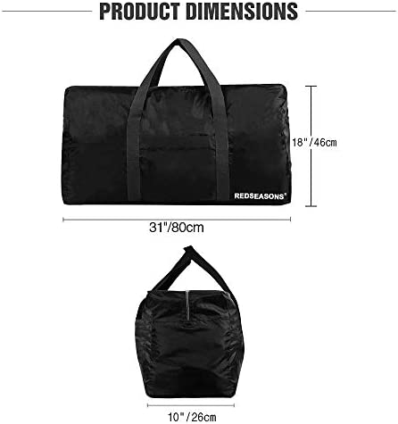 REDSEASONS Extra Large Duffle Bag Lightweight, 96L Travel Duffle Bag Foldable for Men Women, Black - Image 3