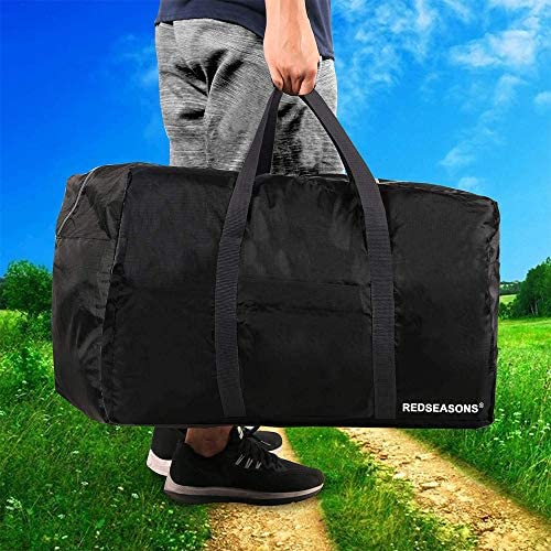 REDSEASONS Extra Large Duffle Bag Lightweight, 96L Travel Duffle Bag Foldable for Men Women, Black - Image 4